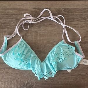 Abercrombie and Fitch Lilac And Turquoise bikini Top Size S 👙